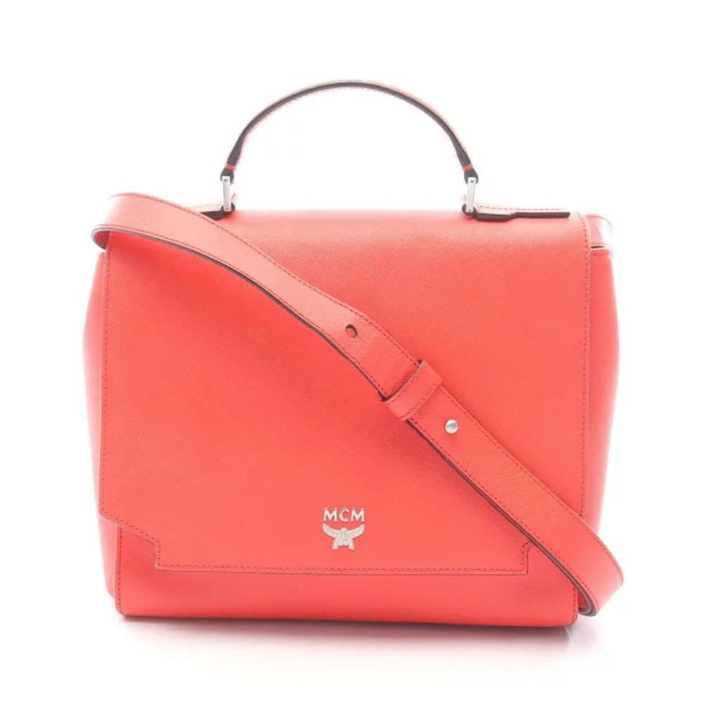 MCM Handbag Leather Red